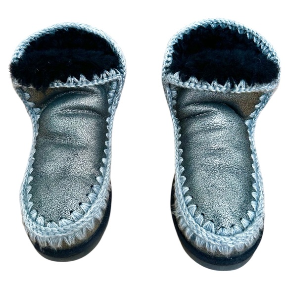 Mou Eskimo 18 Microglitter Boots Black Size 38 7US - Picture 6 of 7